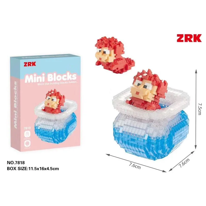 

ZRK 7818 happy birthday monkey in the cup animal DIY diamond mini build sticker building blocks brick toys for Kids gifts