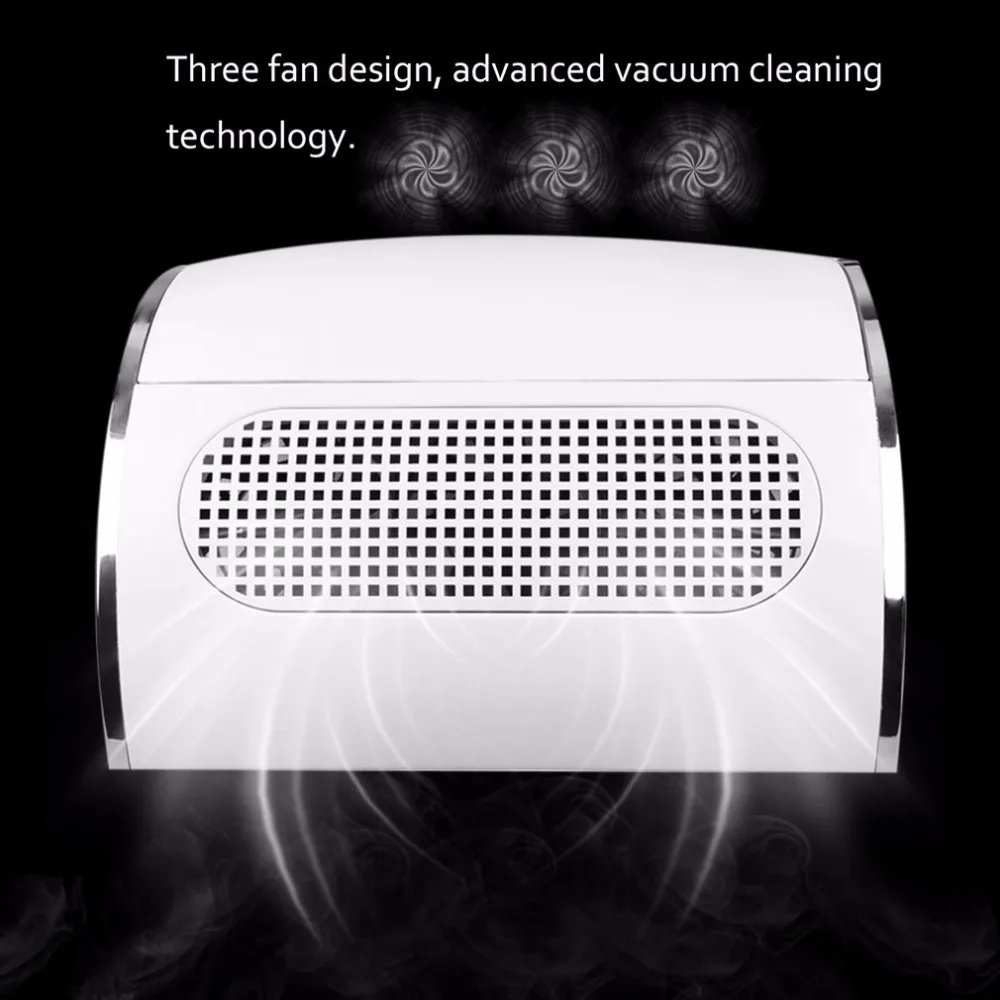 HOT Pro Nail Dust Suction Collector Vacuum Cleaner Manicure Salon Tools with 3 Powerful Fan EU/US/AU Plug Nail Art Equipment