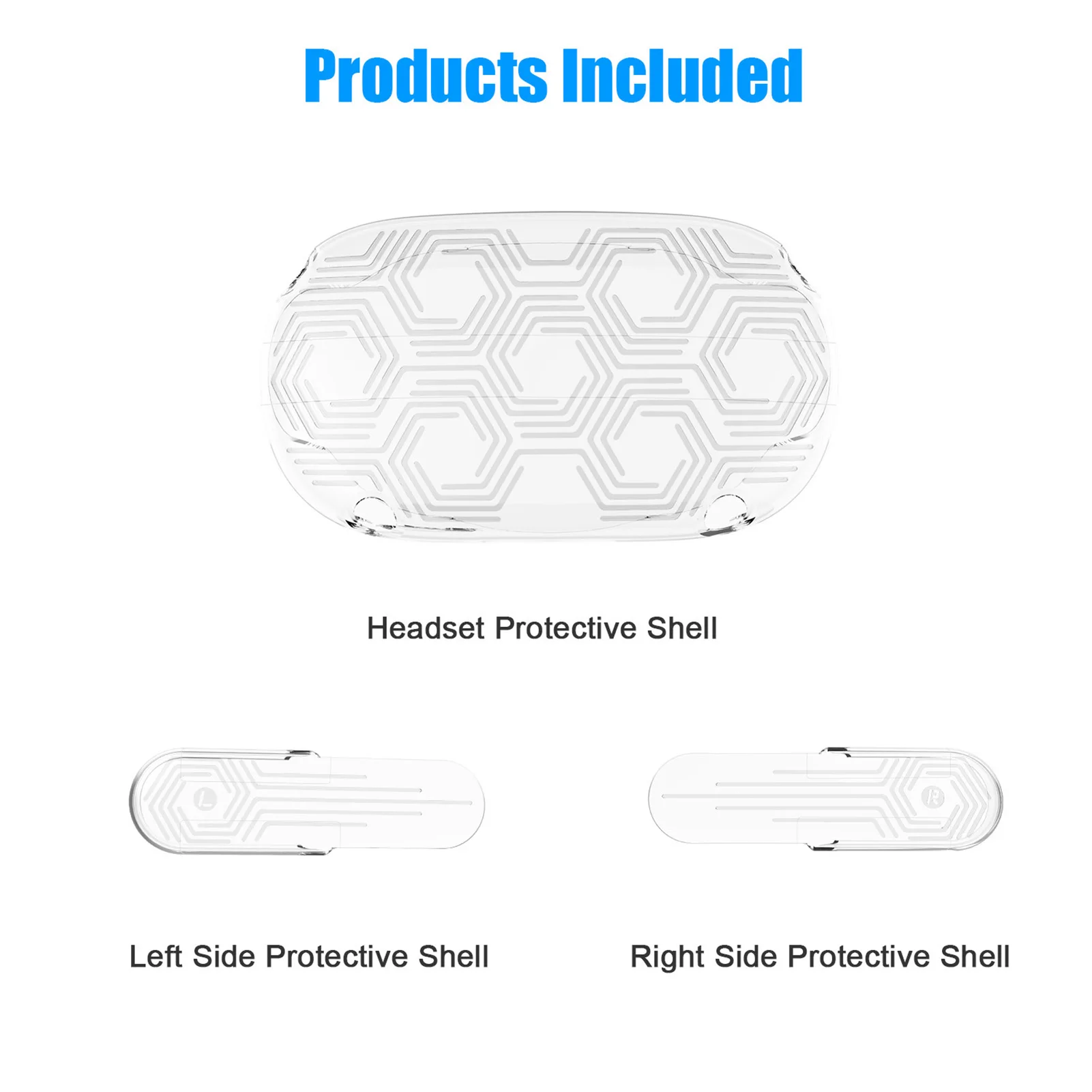 VR Headset Transparent Protective Shell Light & Durable Cover For Oculus Quest 2 Accessories Preventing Collisions And Scratches