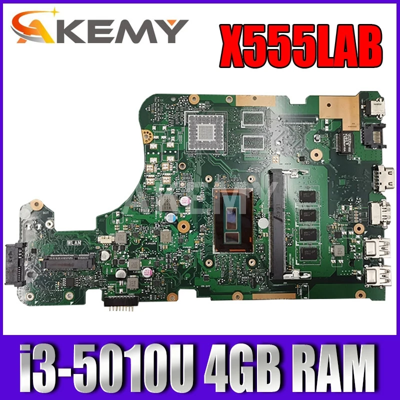 Akemy New! X555LAB mianboard для Asus X555LA материнская плата ноутбука с i3 5010U CPU 4 Гб RAM
