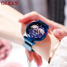 CW2145 Повседневные Женские Романтические звездное небо наручные часы кожаные со стразами, дизайнерские женские часы