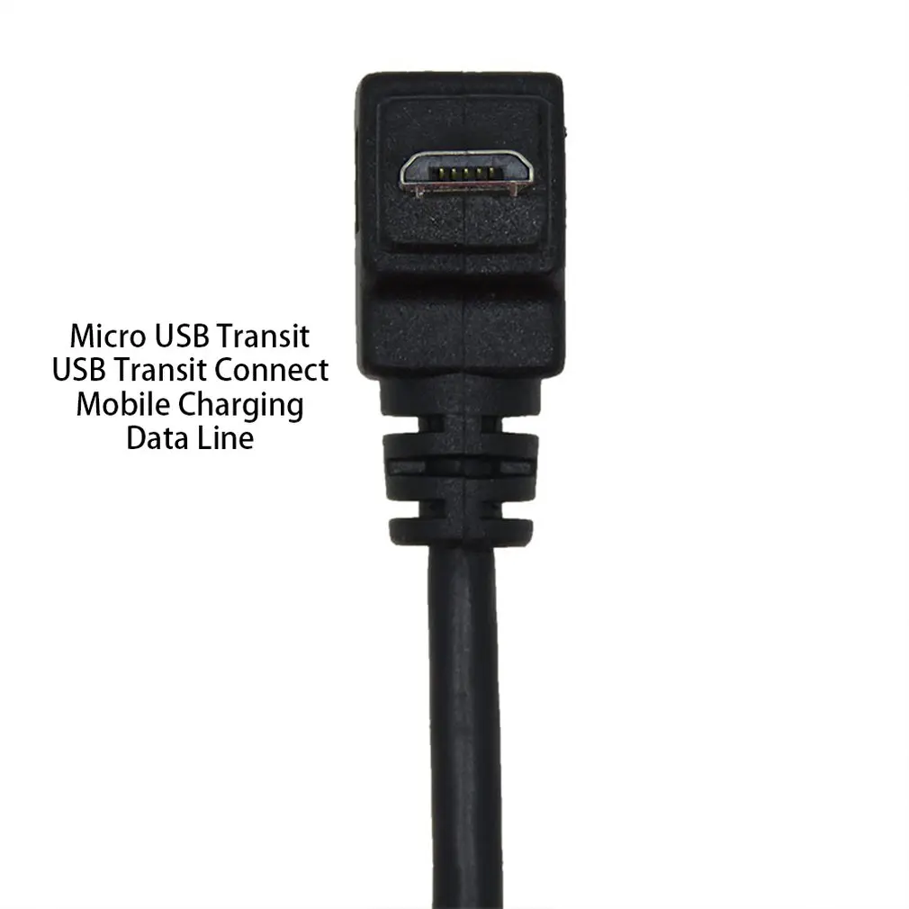 Золотая пластина USB 2,0 A Мужской левый угол к Micro Male Прямоугольный позолоченный короткий кабель адаптера данных Горячий