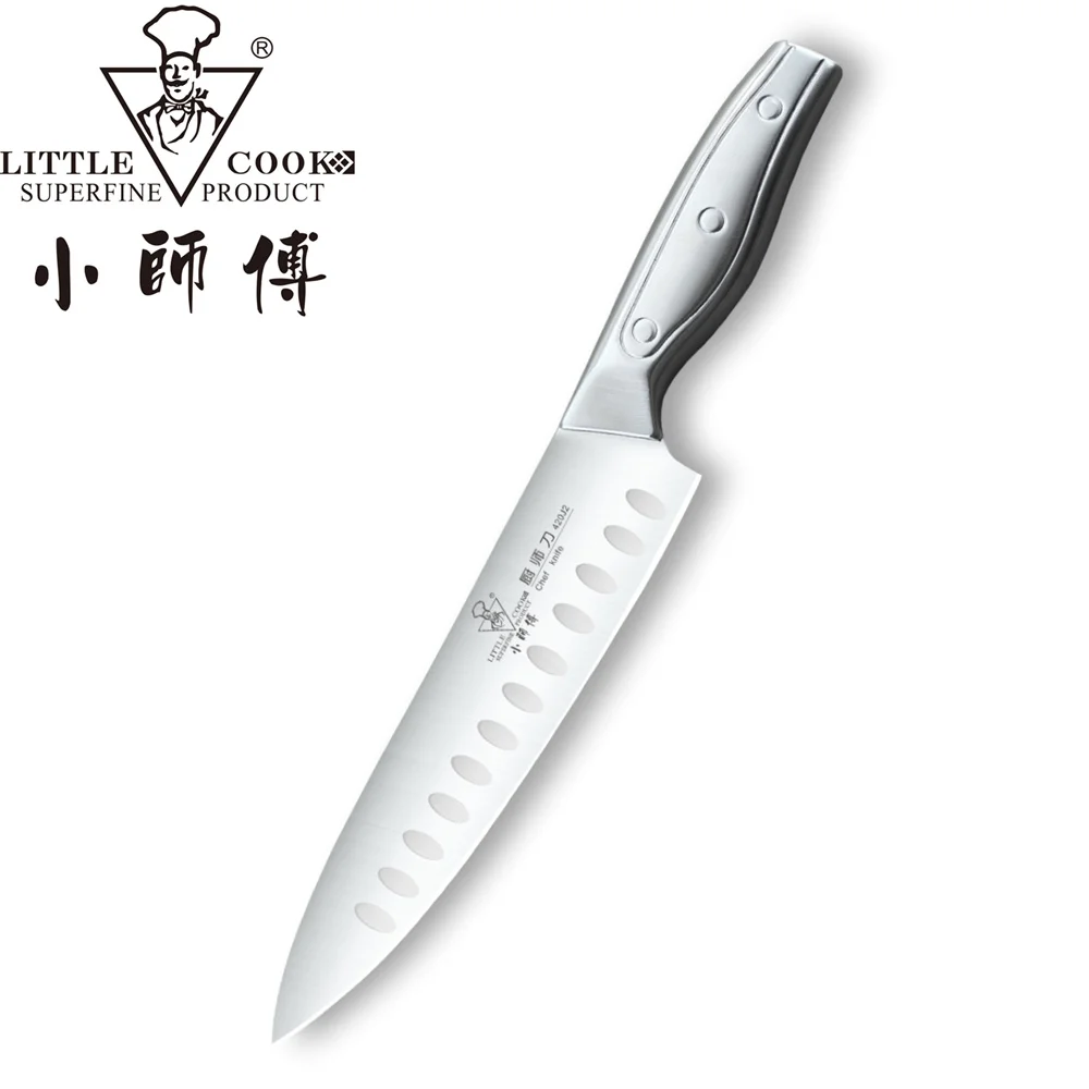 

Little Cook 2pcs Stainless Steel Kitchen Knife Set 8" Chef Knife & 5" Paring Knife Full-tang Design Firm Durable Kitchen Tools