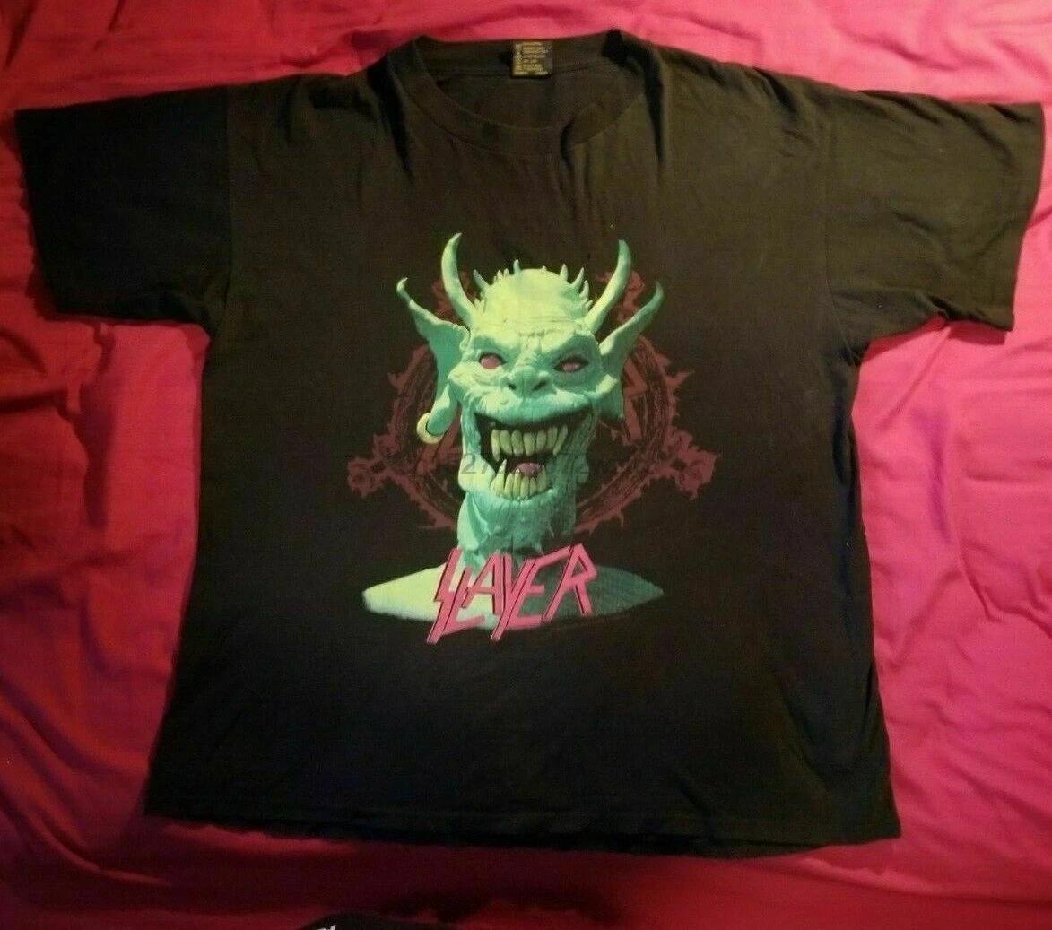 SLAYER ROOT OF ALL EVIL футболка 80-90 s черная XL Экстра большая | Мужская одежда
