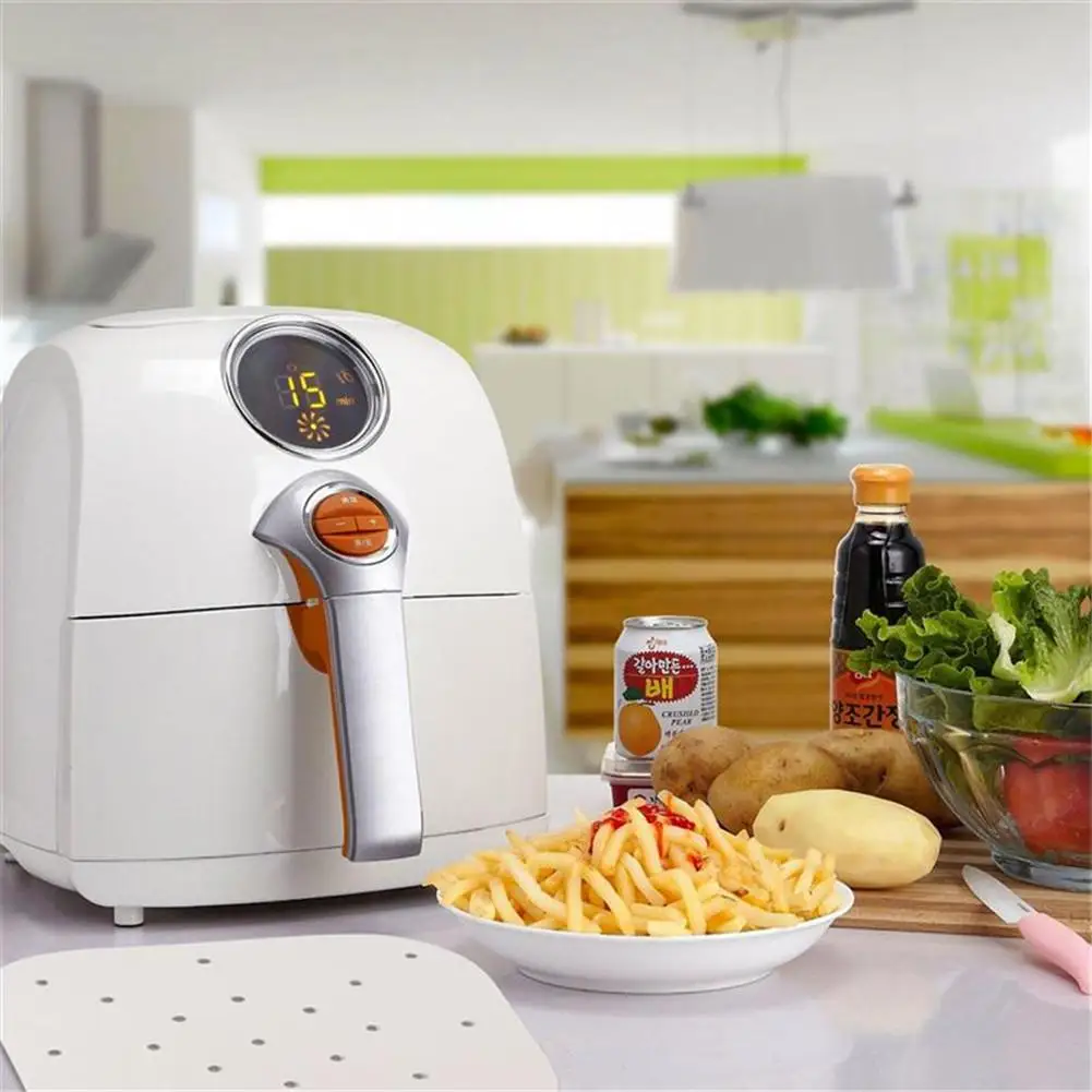 100 Sheets of Air Fryer Liner Perforation Baking Parchment Oven Oven Steamer Non-stick Steaming Paper Bakery Paper Baking Tools