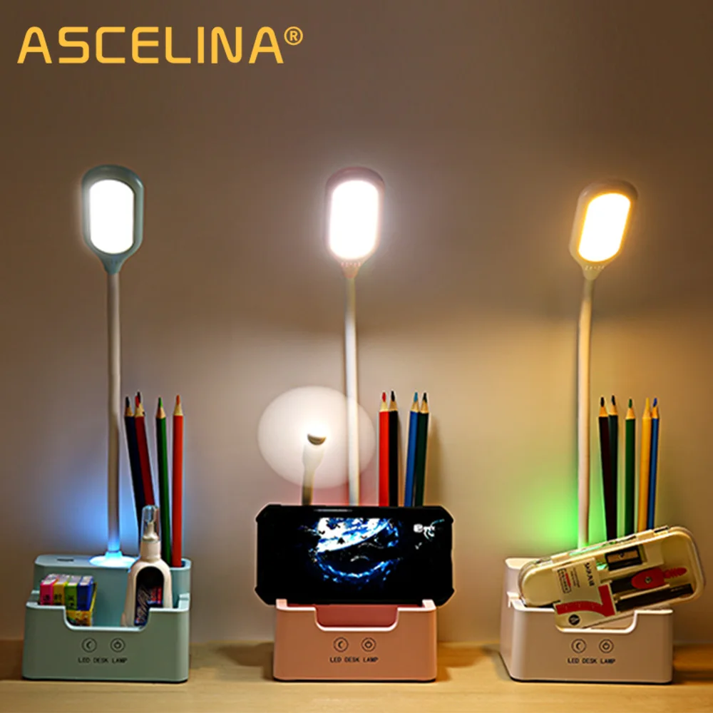 

Multifunction Modern LED Dimmable Manicure Table Lamp USB Rechargeable Light Desk Reading Lamp Portable Folding Work Table Lamps