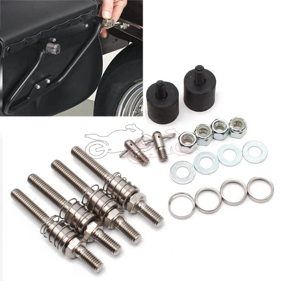 1set Motorcycle Bareback Saddlebag Bracket Mounting Quick Release