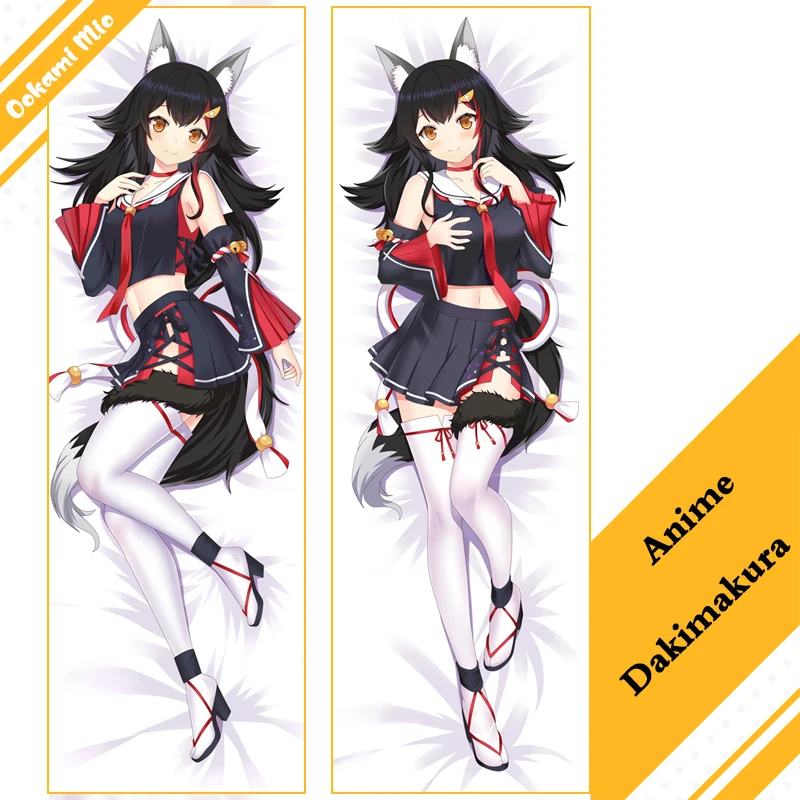 

Anime Dakimakura Hololive Ookami Mio Pillow Case Hugging Body Pillow Cover Vtuber Otaku Pillowcase New Bedding