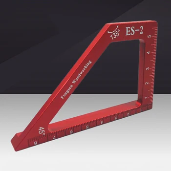 

High Precision Aluminum 45/90/135 Degree Angle Ruler Woodworking Scribing Rulers For Workshop DIY New