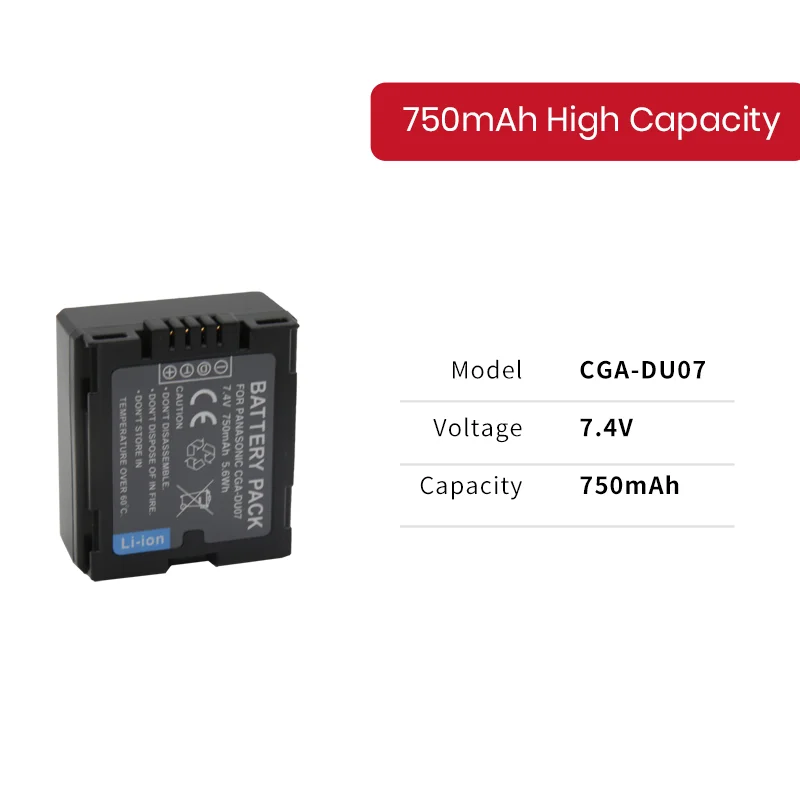 EPHESTION CGA-DU07 CGA DU07 Батарея для цифрового фотоаппарата PANASONIC CGR-DU06 DU07 NV-GS10 CGA-DU12 CGA-DU14 CGA-DU21 GS100K GS17E PV-GS65 литиевая батарея