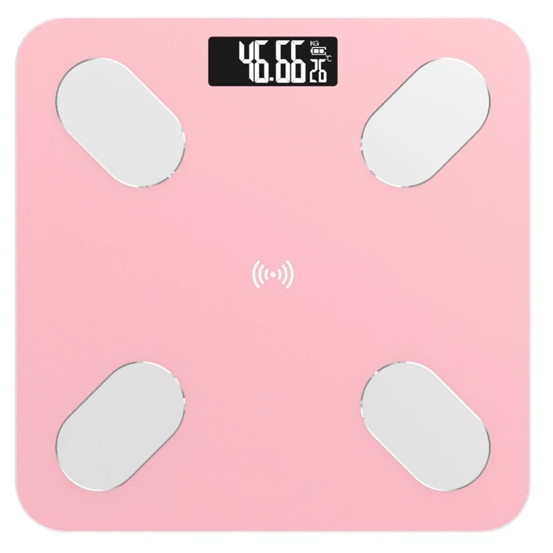 Rose gold ELEG-Body Fat Scale напольные умные электронные светодиодные цифровые весы для ванной весы Bluetooth приложение Android Ios - Цвет: Rose gold
