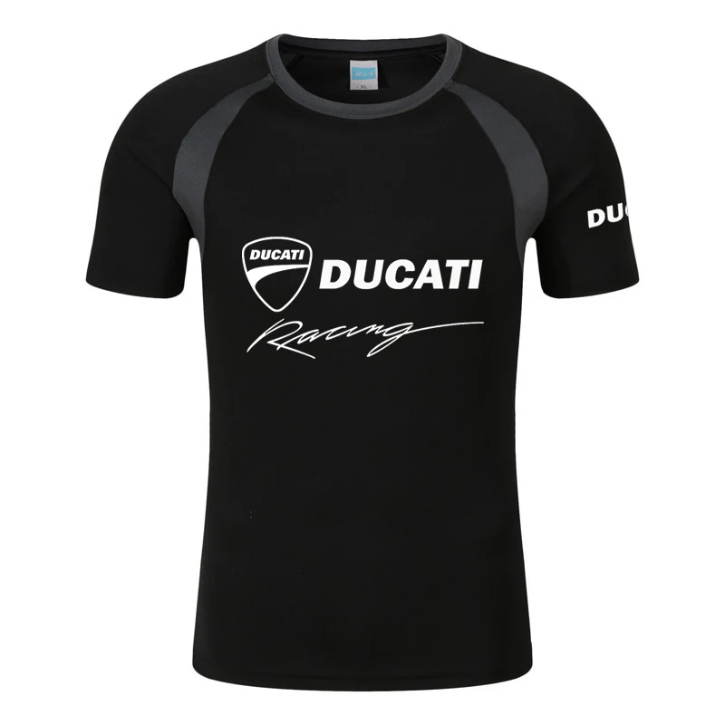 2021 Ducati Мужская быстросохнущая одежда с короткими рукавами для бега и фитнеса