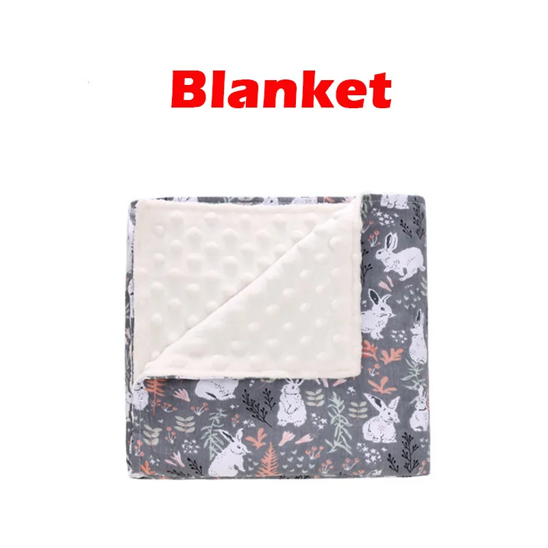 Rabbit Blanket Детское одеяло с плюшевая игрушка для новорожденных термохлопок+ флис мягкие постельные принадлежности для новорожденных детская коляска одеяло-конверт - Цвет: Rabbit Blanket