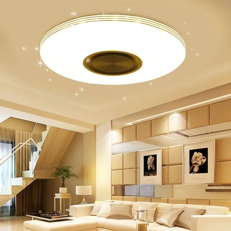  80W Smart Music LED ceiling Lights RGB Dimmable APP Remote control Modern bluetooth light bedroom l - 4000315852146