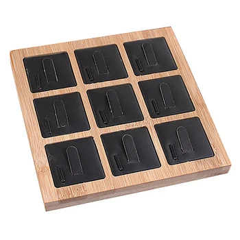 

Bamboo Jewelry Display Ring Display Stand Holder Showcase Organizer Jewelry Holder Jewelry Organizer for Window Display