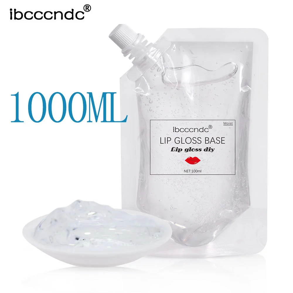 Gel para Faça Você Mesmo Claro Brilho Labial Base Gel Hidratante Batom Material Lábio Gloss Fazendo Kit Artesanal Líquido Mak 1000 ml