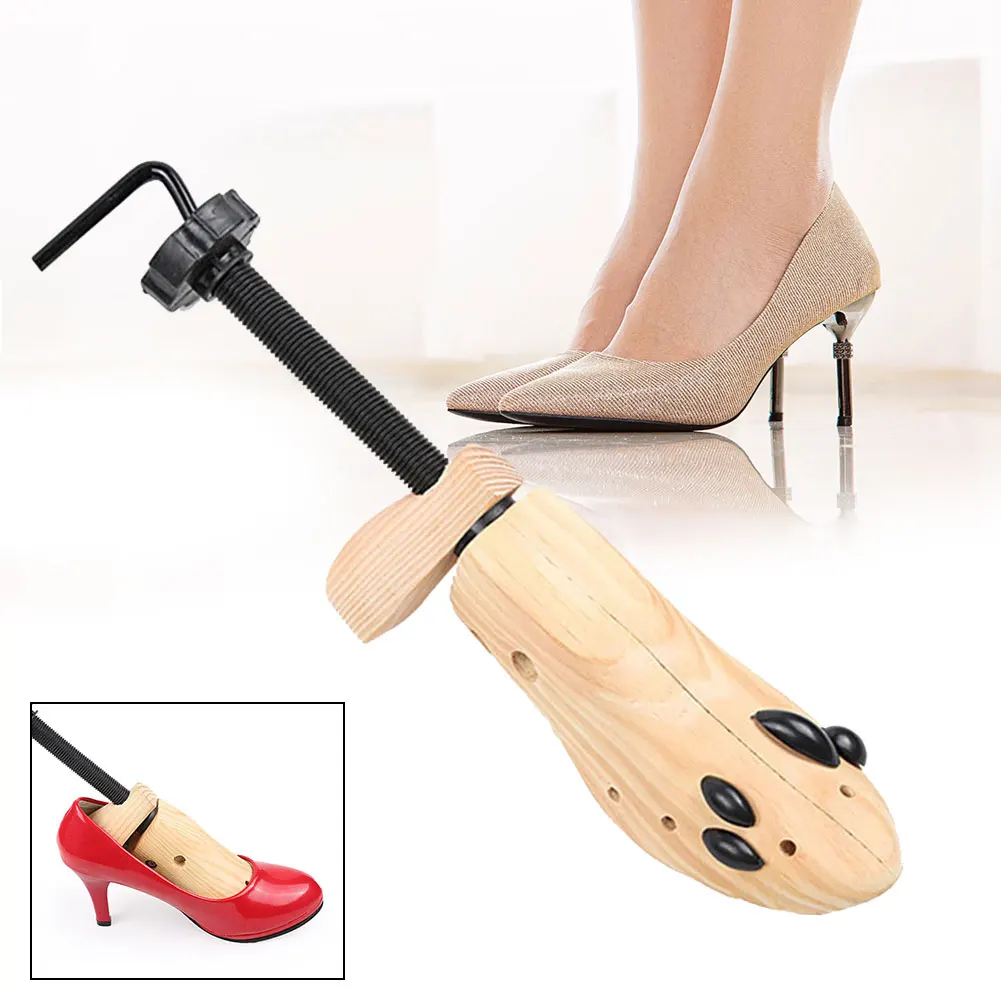 

Women Men Rack Support Two Way Holder High Heels Shaper Bunion Keeper Wooden Shoe Stretcher Adjustable Boots Expander