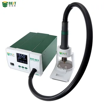 

BST-863 1200W 220V/110V Lead-free Adjustable Hot Air Rework Station Soldering LCD Touch Screen Heat Air SMD Rework Station