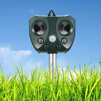 

2020 Enhanced Edition Ultrasonic Cat Dog Fox Pest Battery Repeller Deterrent Repellent Outdoor Garden Pest Control Supplies