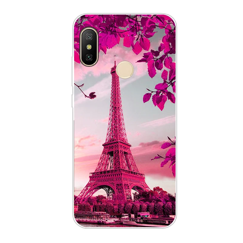 Чехол для Xiaomi Redmi Note 6 Pro, чехол из ТПУ, милый силиконовый чехол для телефона xiomi Redmi Note 6 Pro, 6 чехлов, чехол для бампера - Цвет: Темно-бордовый