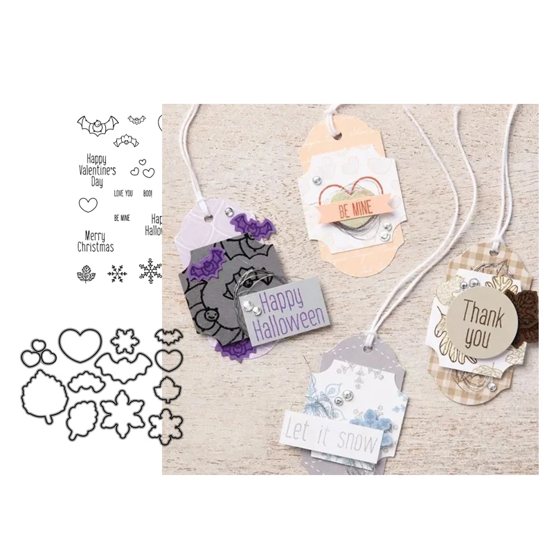 

JCarter Metal Cutting Dies and Rubber Stamps Thank You Letters for Scrapbooking Craft Stencil Card Make Sheet Decoration Die Cut