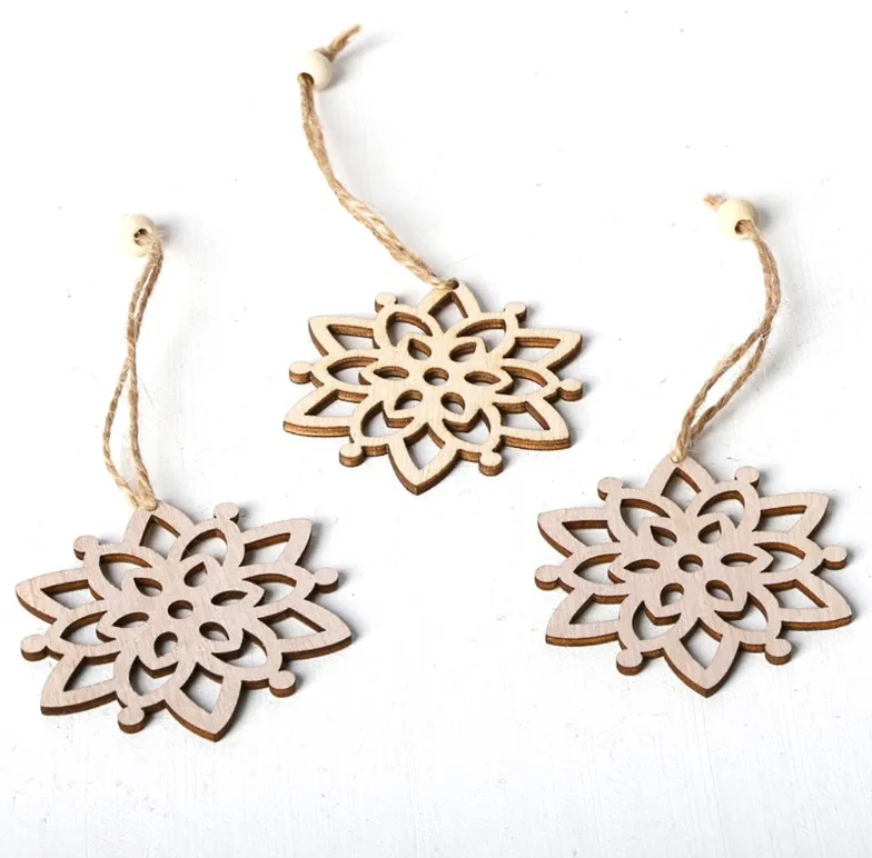 3 шт./компл. винтажные рождественские деревянные Подвески украшения DIY поделки