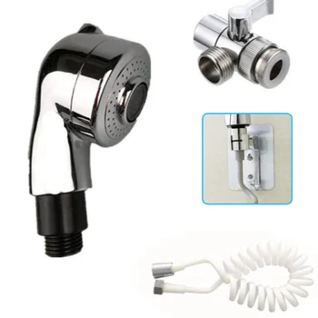 

4pcs/set Bathroom Faucet Sprayer Sprinkler+Base+Hose+Valve Kit Hand Basin Sink Flexible Hose G1/2 Thread Functional Hand Shower