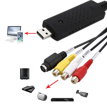 

Portable Easy to cap USB2.0 Audio Video Capture Card Adapter VHS To DVD Video Capture Converter For Win7/8/XP/Vista
