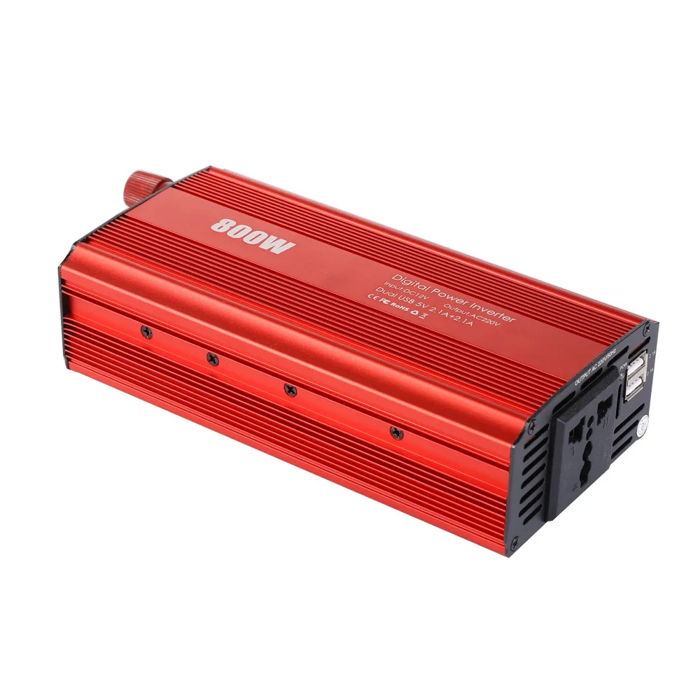 800 Вт Инвертор конвертер DC12V до 220 В/110 в автомобильный инвертор двойной USB адаптер Усилитель мощности автомобильный инвертор