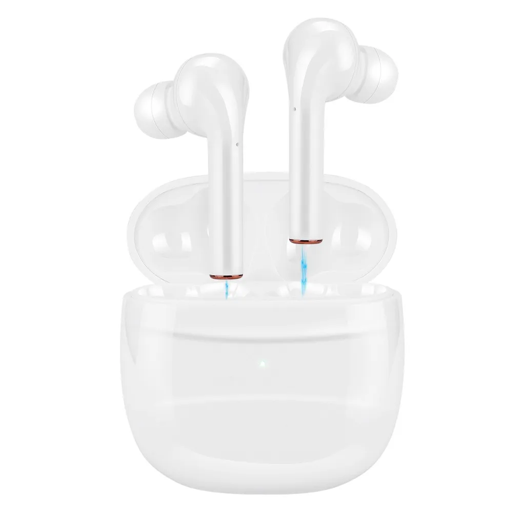 Белый J3 tws 5,0 беспроводные наушники Bluetooth наушники-вкладыши Спортивная гарнитура наушники для мобильного телефона Android с Pods чехол - Цвет: Белый