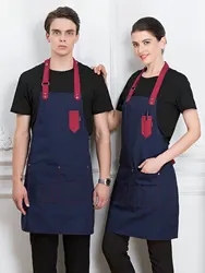 Unisex Fashion Chef Cook Kitchen Apron Coffee Shop Hairdresser Sleeveless Work Uniform Bib Work Clothing Antifouling Aprons