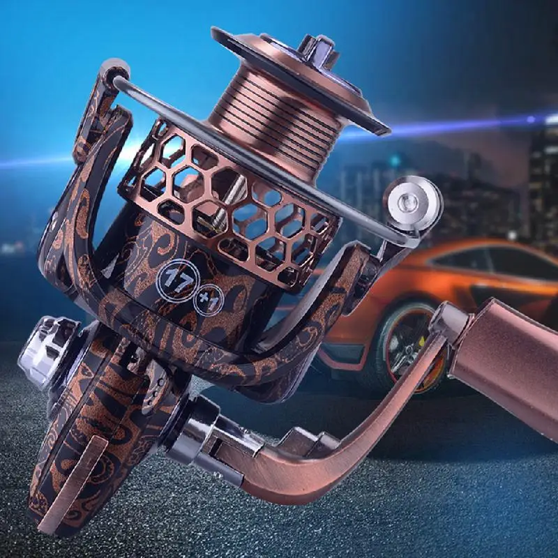 

Spinning Reel 17+1BB 5.2:1 High-Speed Fishing Reel Gear Ratio Smooth Long Casting Powerful Fishing Reel Fishing Accessories