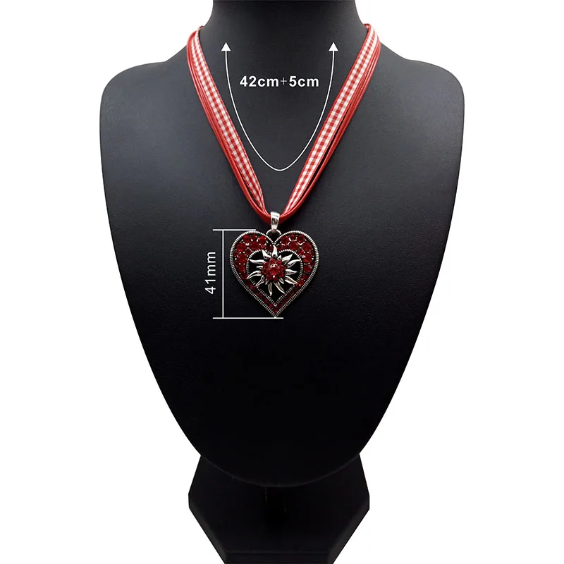 Set Collana E Orecchini A Cuore In Argento 925 Con Cristallo Blu – Ciondolo Con Catena 40,6 Cm + 5,1 Cm Di Estensione