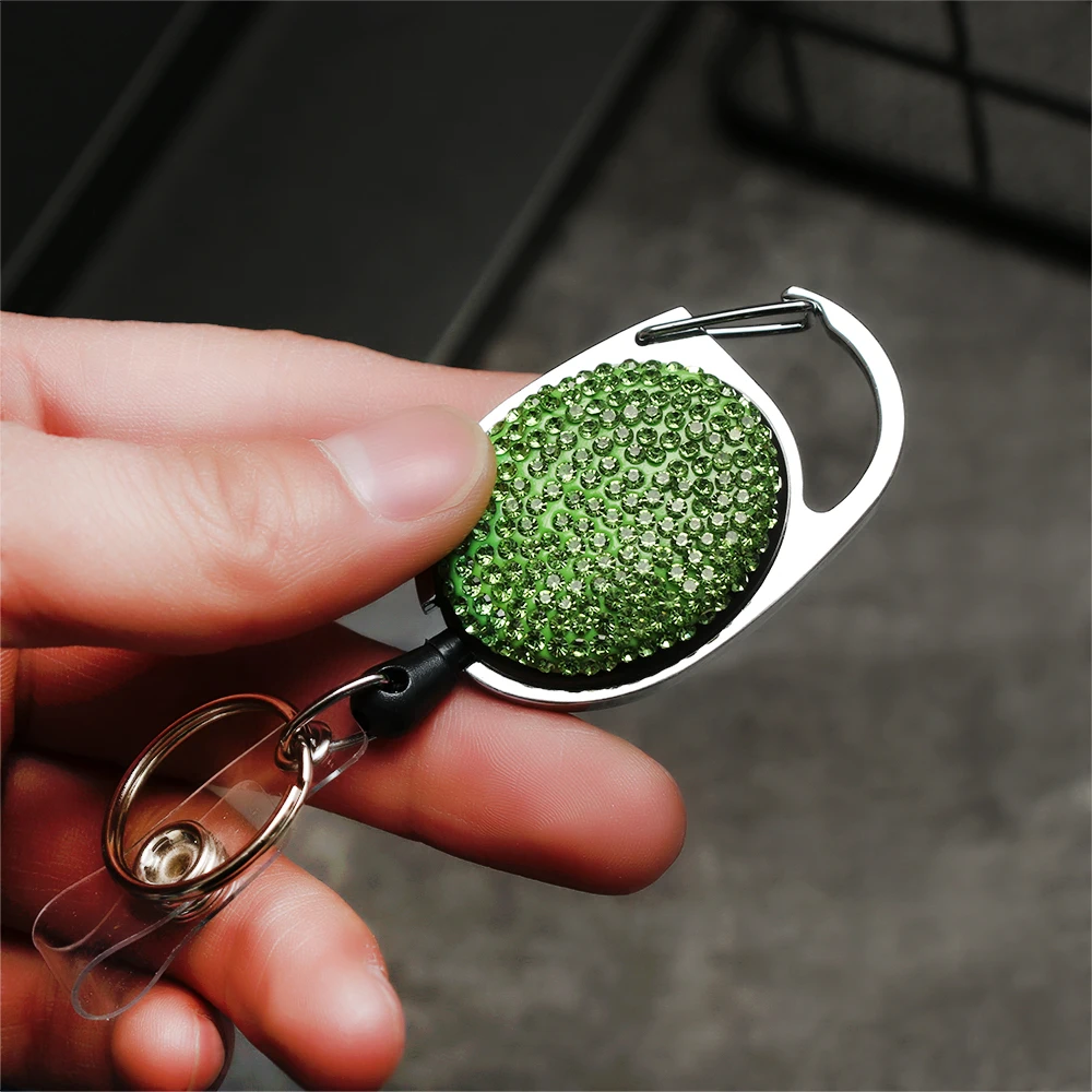 Key holder 1PC Unisex Retractable Reel Pull Keychain ID Badge Lanyard Name Tag Key Card Holder Belt Clip Durable Key Ring Bag Chain Clip