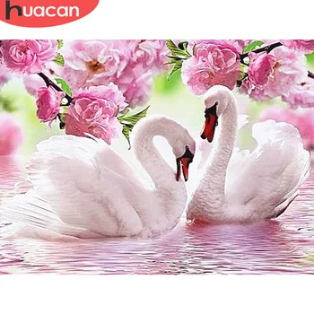 

HUACAN 5D DIY Diamond Painting Embroidery Swan Crystal Drawing Needlework Gift Full Diamond Mosaic Cross stitch Home Decor