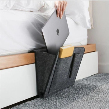 

Felt Bedside Storage Organizer Bed Desk Bag Sofa TV Remote Control Hanging Caddy Couch Storage Organizer Bed Holder Pockets