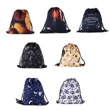 NoEnName_Null портативные женские рюкзаки с принтом сумки для покупок рюкзак для путешествий на шнуровке сумка для магазина