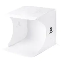PULUZ Mini Photo Studio 20cm Foldable LED Light Tent White Portable Lighting Studio Shooting Box 6 Colors Backdrops Photo Box