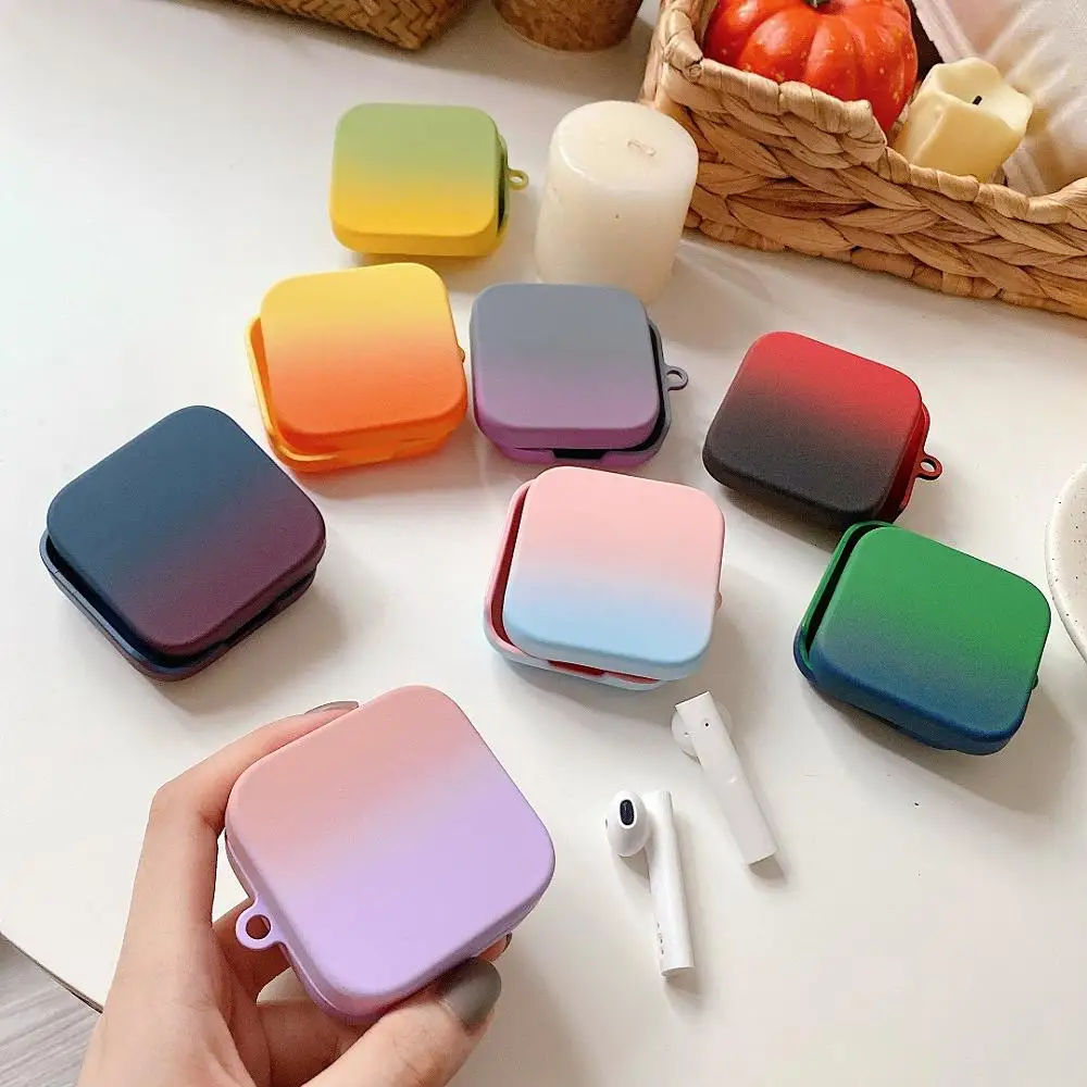

Gradient color for Xiaomi Air2 SE case Matte Hard PC headset accessories Protection Cover for Mi Air 2 SE Cases with Key chain