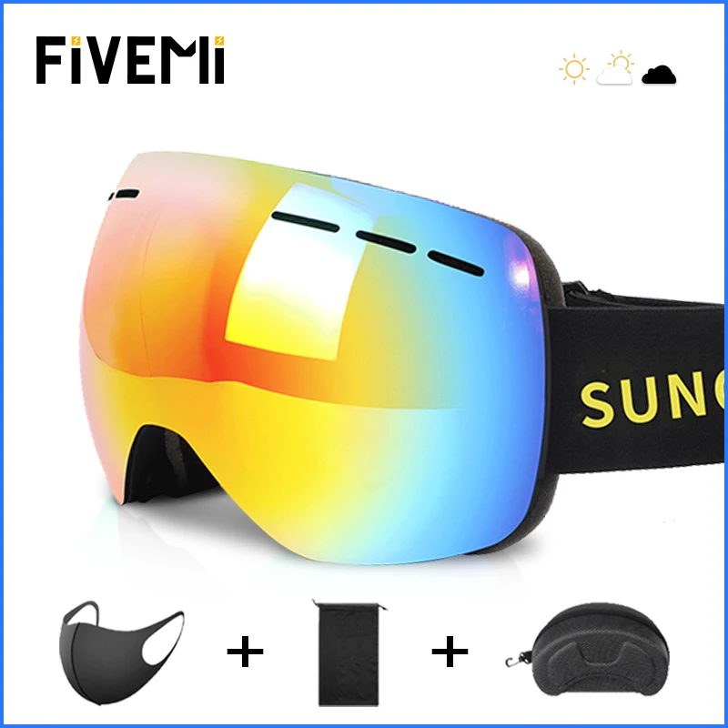 

NEW Professional Winter Ski Goggles Double Layers Lens Anti-fog UV400 Outdoor Sports Snowboard Glasses For Men and Women