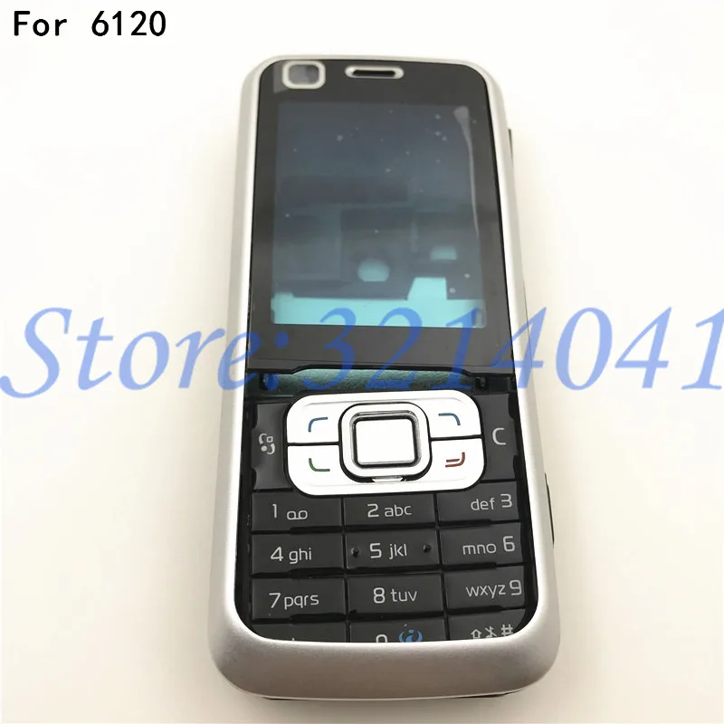 

For Nokia 6120 6120C Phone Housing Cover Case+Keypad+battery Back cover With Logo