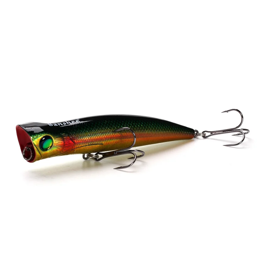 Большой Поппер рыболовная приманка 8 г 22 Bubble Burst pesca mar topwater Bass Black minnow приманки whopper