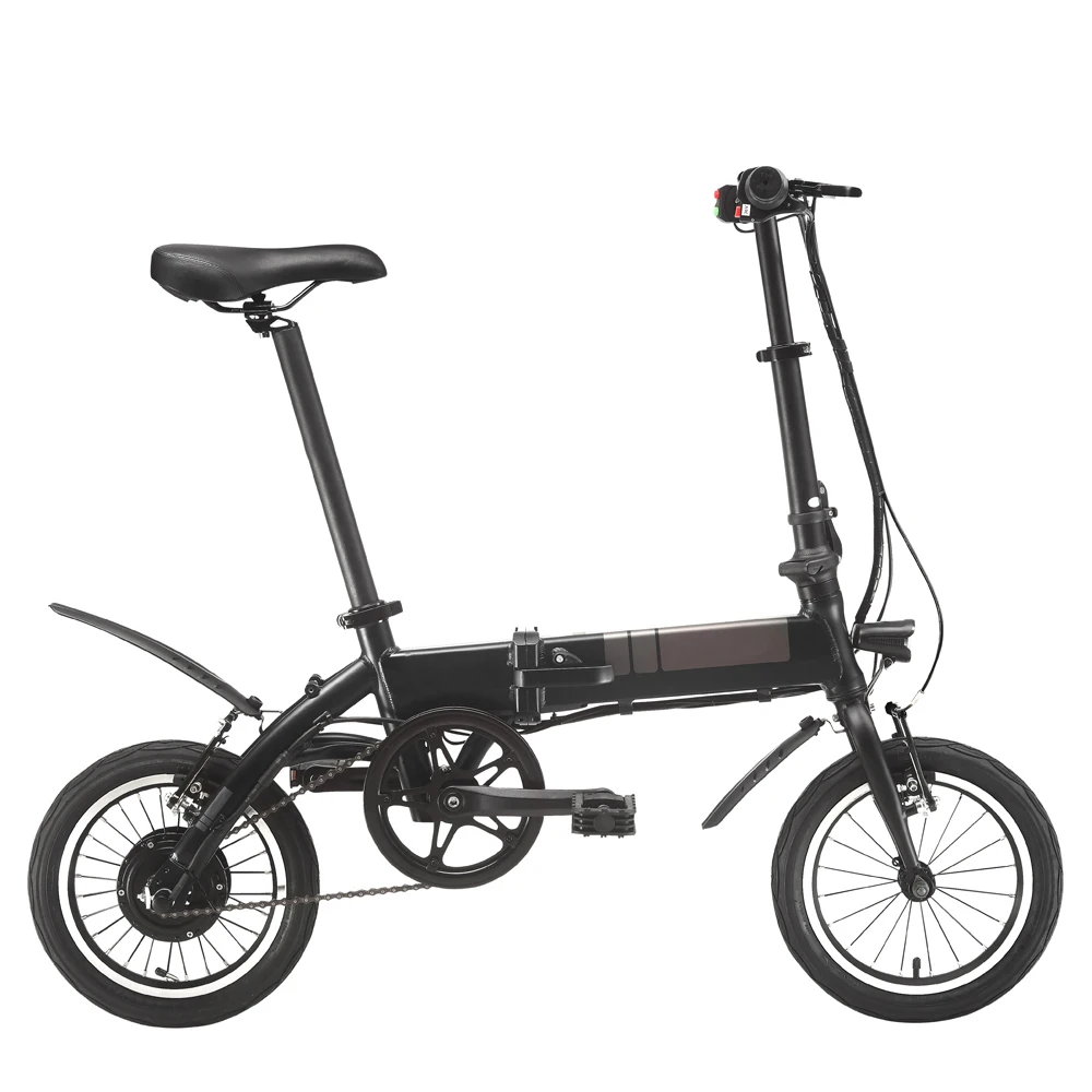 50W 14" Smart Electric Folding Bike Brushless Motor E-bike Bicycle Cycling Electric Vehicle 3 Color Brushless built-in Rearmotor