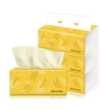 

4PCS Silky Smooth Soft Premium 3-Ply Toilet Paper Kitchen Toilet Facial Tissues Soft Absorbent Tissues Paper Natural