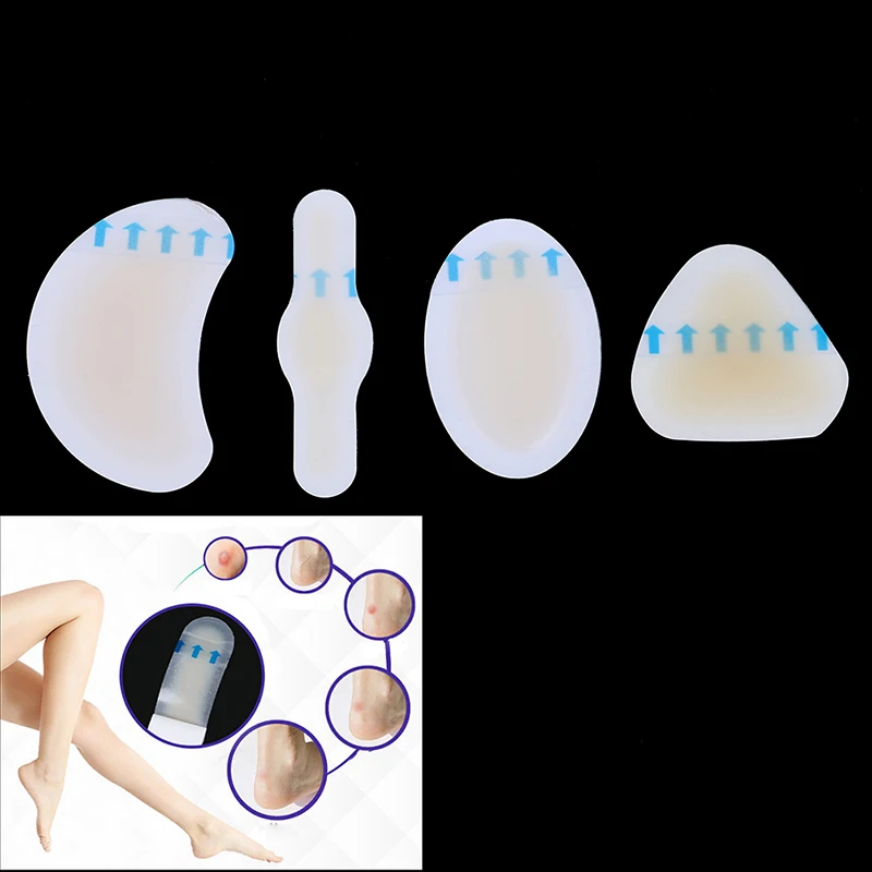

4pcs/set Anti-wearing Heel Sticker Pedicure Patch Foot Care Adhesive Hydrocolloid Blister Plaster Gel 4 Types Shoe sticker