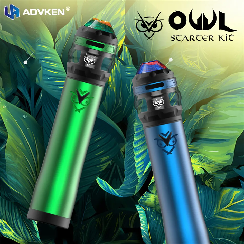 Стартовый набор ADVKEN OWL вейп ручка с емкостью 3 мл испарителем катушкой 18650 Ом и