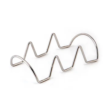 

Rack Portable Stainless Steel Kitchen Storage Taco Holder Mini Display Food Stand