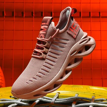 

NEW men lightweight blade running shoes shockproof lack up breathable male sneakers height increase walking Gym shoes man