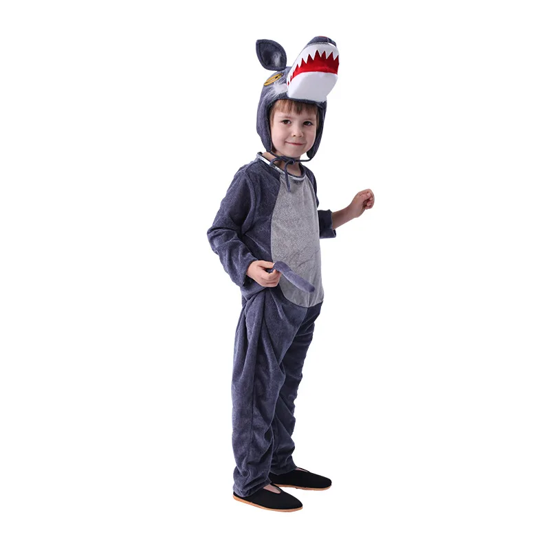 Cute Kids Animal Timber Wolf Costumes Boys Girls Pajamas Fancy Dress Outfit Cosplay Children For Birthday Festival Performance