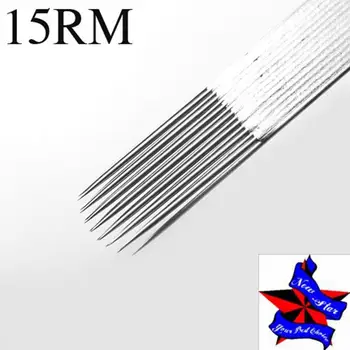

50PCS 15RM Curved Round Magnum Sterile Disposable Tattoo Needles Supply 1215RM